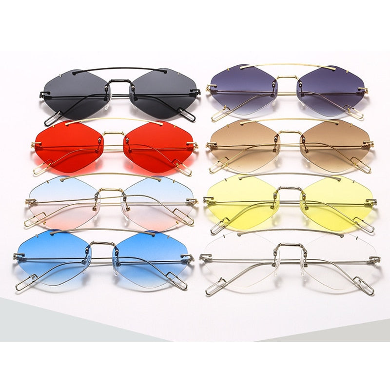 Rimless Polygon Sunglasses