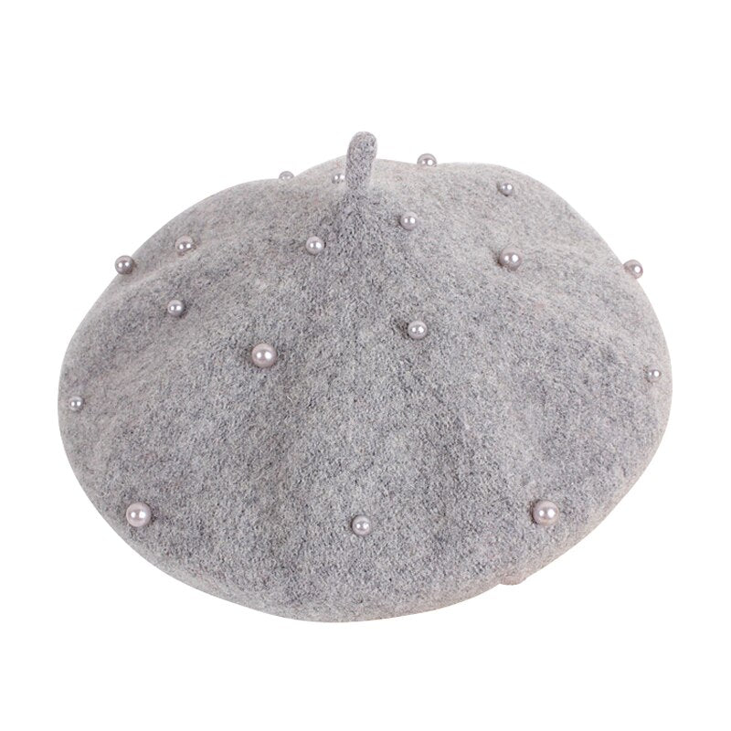 Kids Pearl Wool Beanie