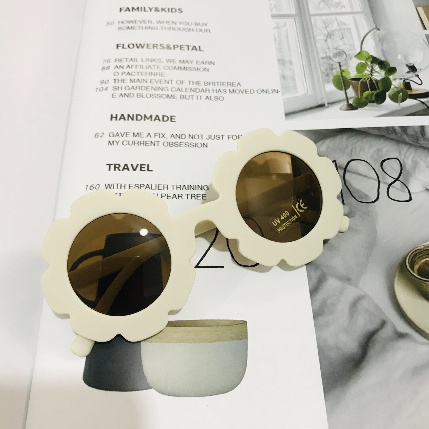 Vintage Round Flower Sunglasses