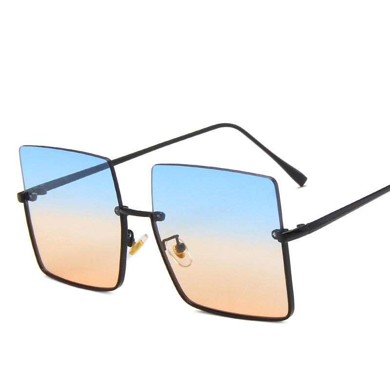 Square Semi Rimless Sunglasses