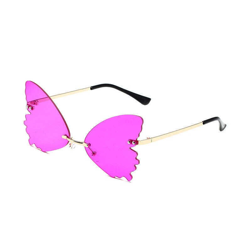 Rimless Vintage Butterfly Wings Sunglasses