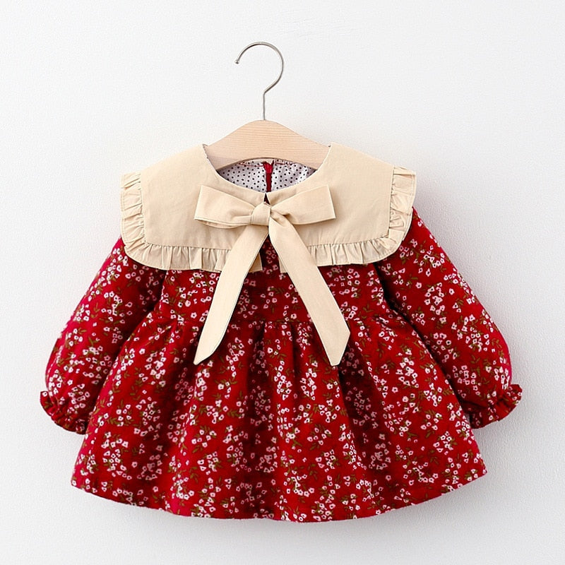 Plaid Baby Bear Embellished Dress