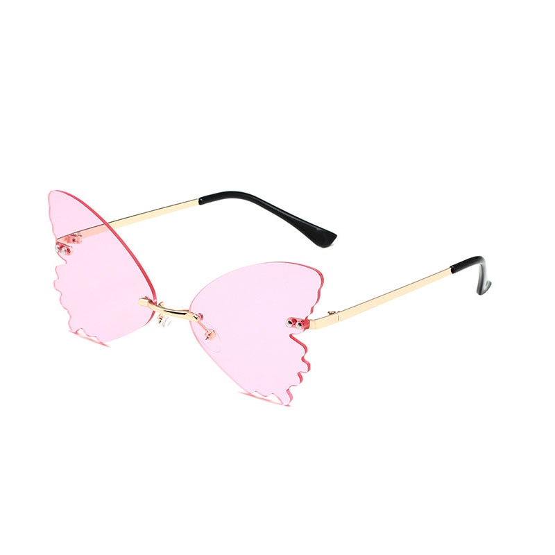 Rimless Vintage Butterfly Wings Sunglasses