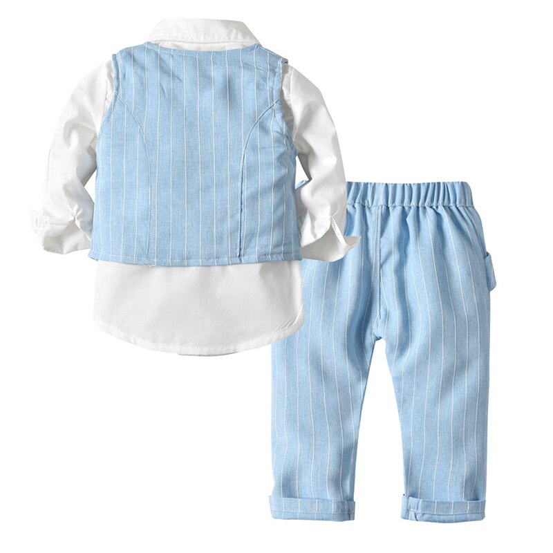 3pcs Formal Toddler Vest Suit w/ Pants Outfit Set