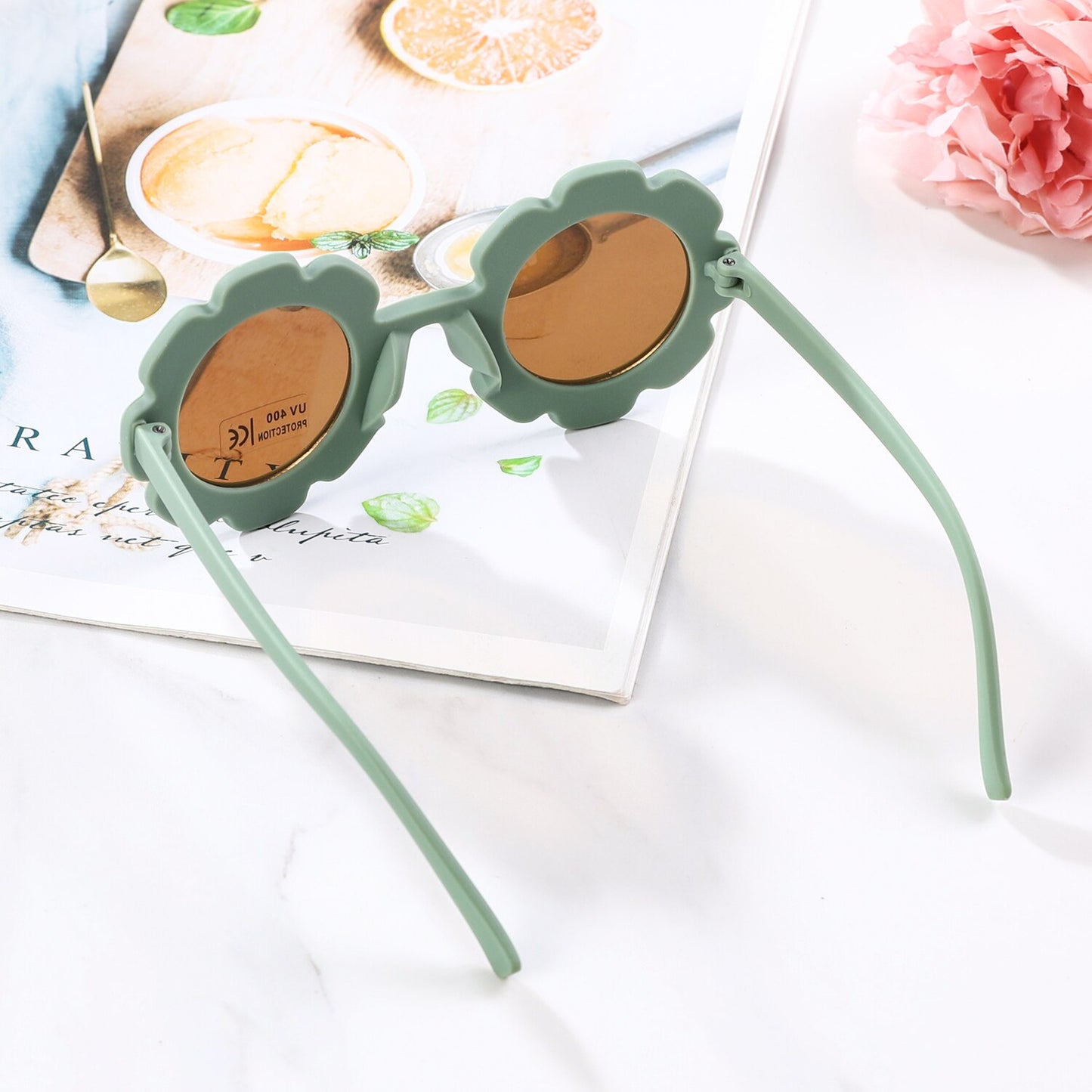 Vintage Round Flower Sunglasses