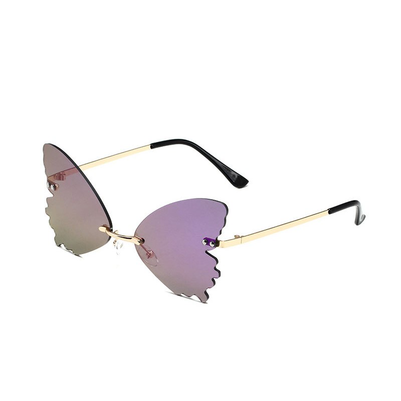 Rimless Vintage Butterfly Wings Sunglasses