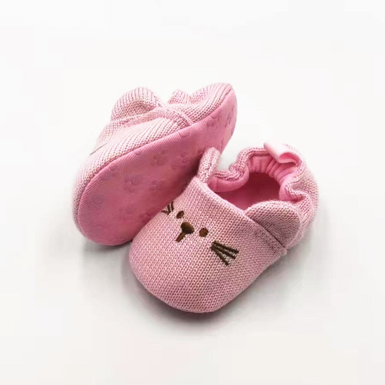 Kitted Cartoon Baby Shoes