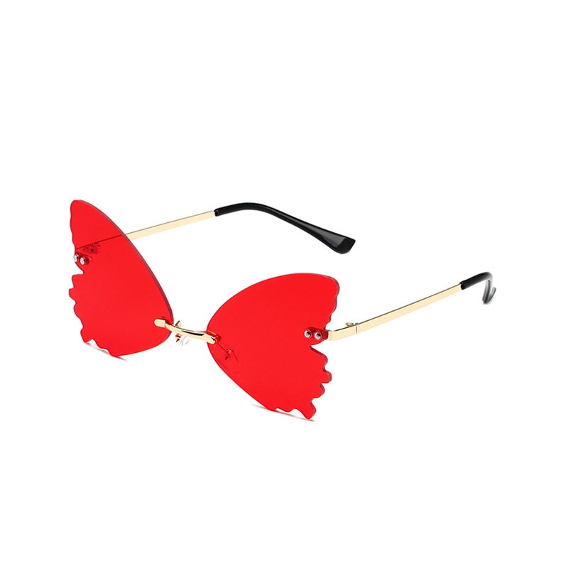 Rimless Vintage Butterfly Wings Sunglasses