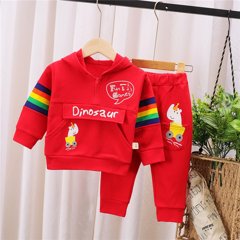 2pcs Hoodie Sweatshirt w/ Pants Kids Sport Set