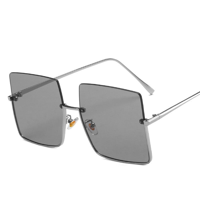 Square Semi Rimless Sunglasses