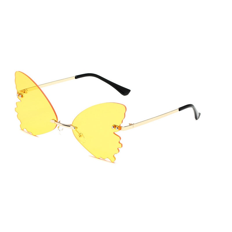 Rimless Vintage Butterfly Wings Sunglasses