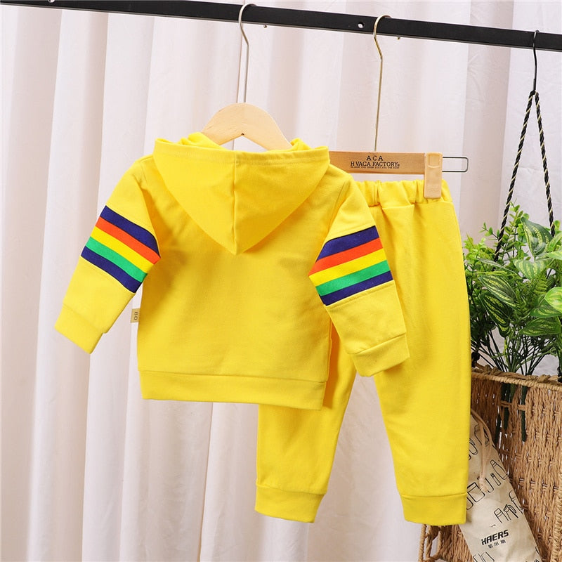 2pcs Hoodie Sweatshirt w/ Pants Kids Sport Set