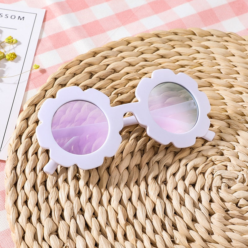 Vintage Round Flower Sunglasses