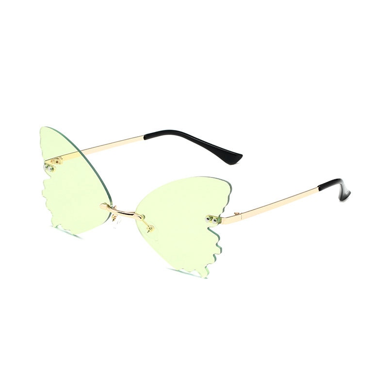 Rimless Vintage Butterfly Wings Sunglasses