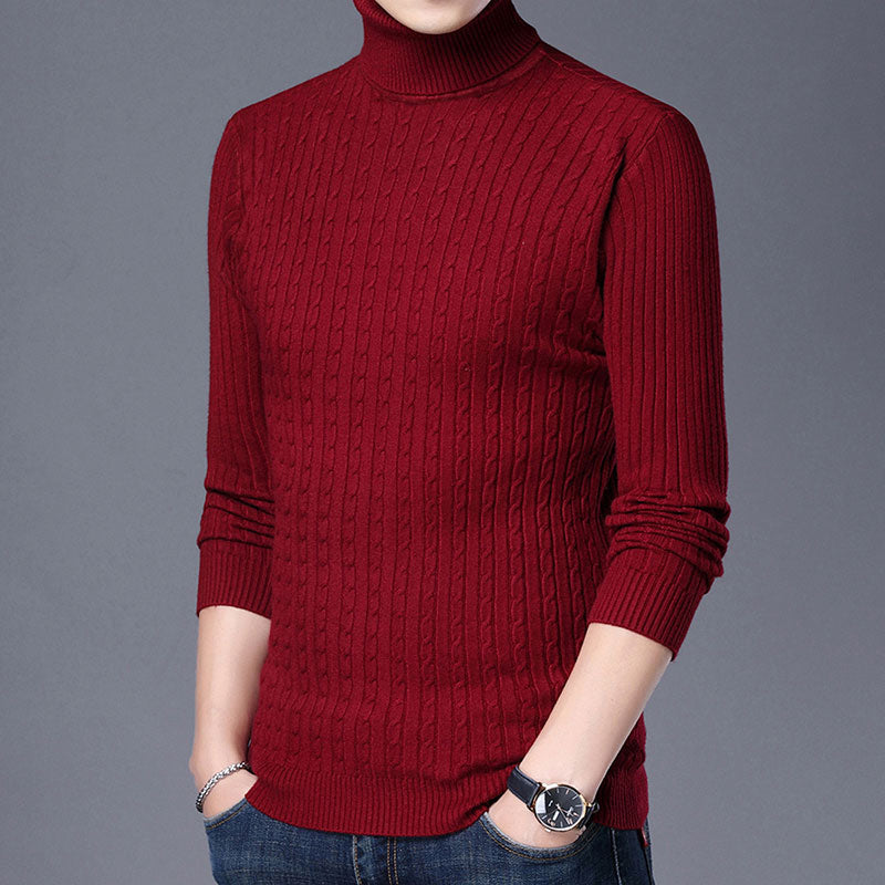 Knitted Turtleneck Pullover Sweater