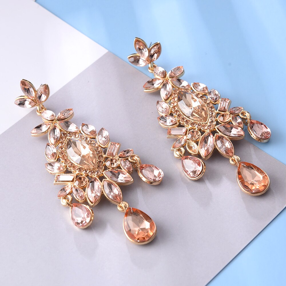 Crystal Drop Dangle Earrings