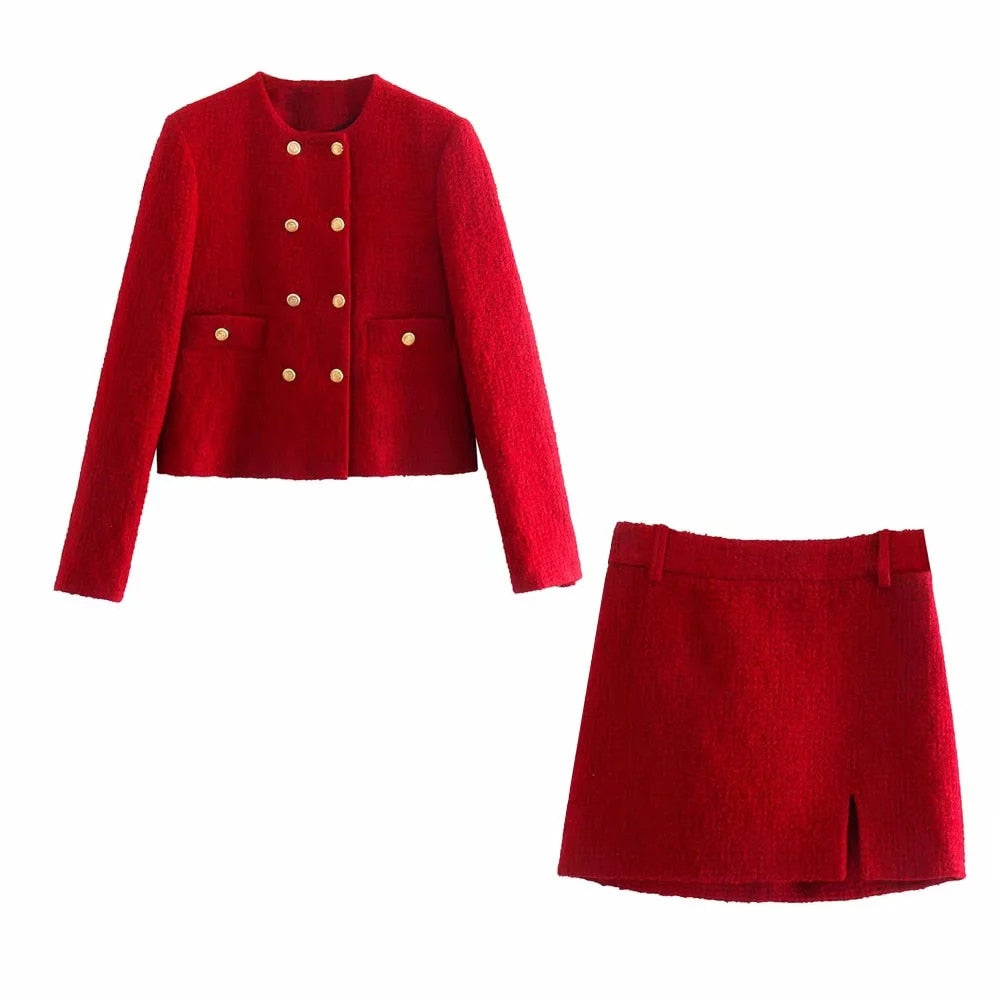 Vintage Blazer w/ Mini Skirt 2pcs