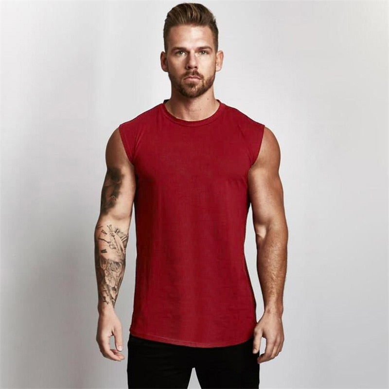 Casual Sleeveless Cotton T-Shirt