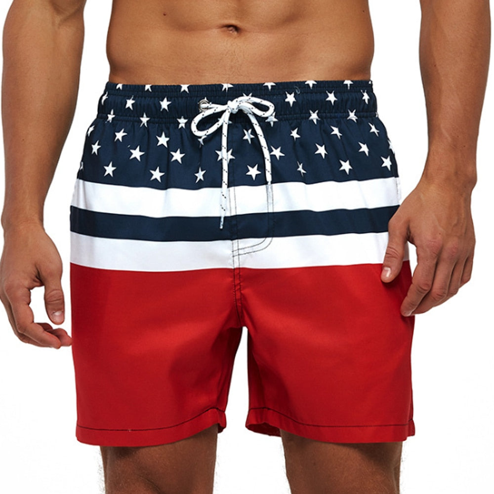 Casual Beach Shorts w/ Drawstrings