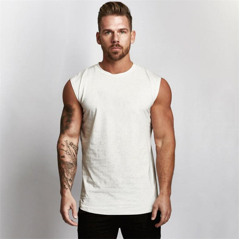 Casual Sleeveless Cotton T-Shirt