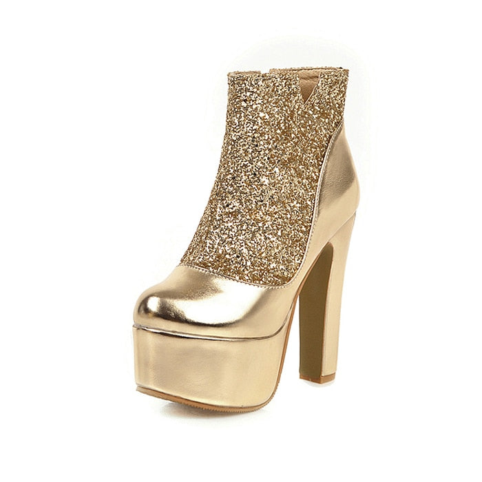 Dorothy Rhinestone High Heel Stiletto Booties