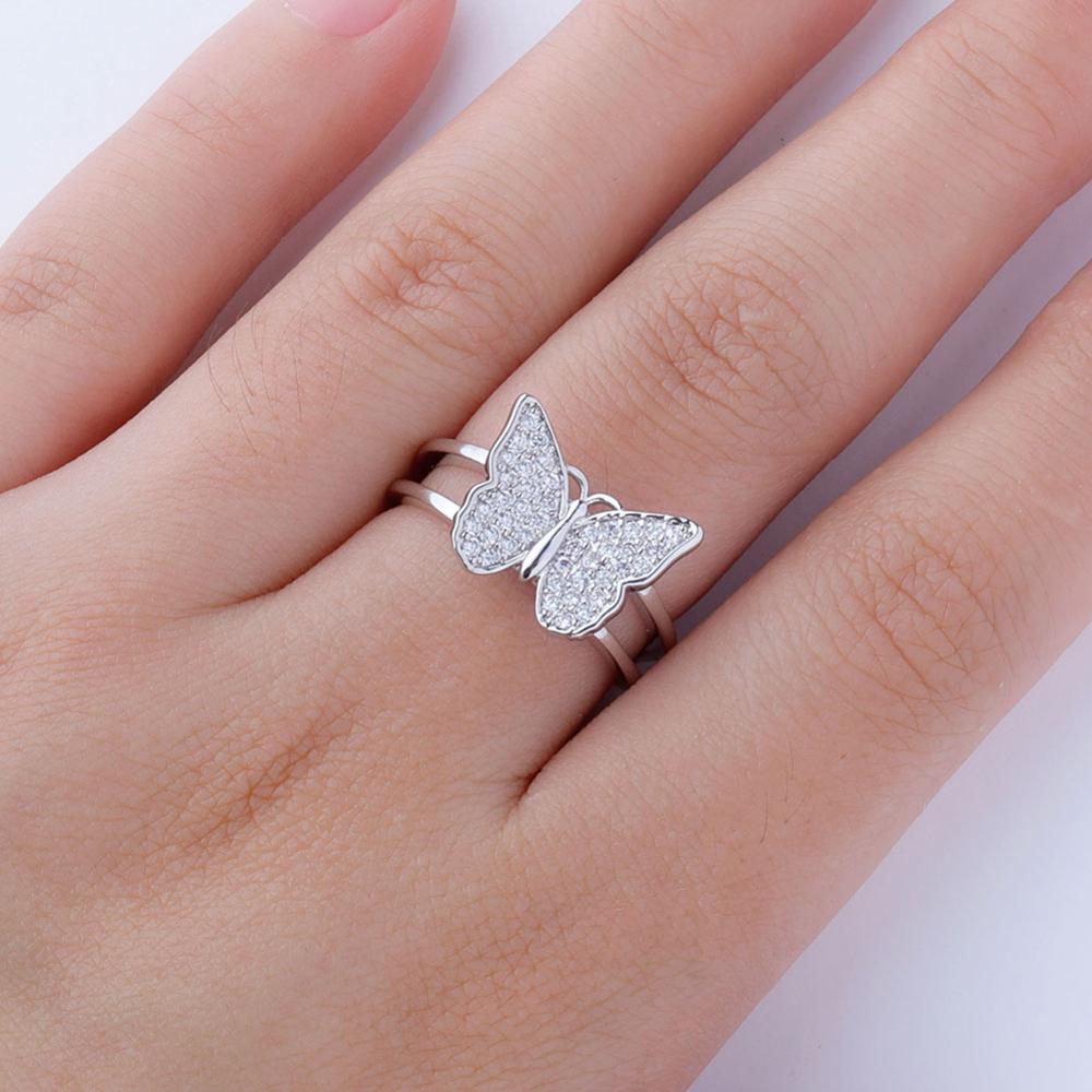 Crystal Butterfly Ring