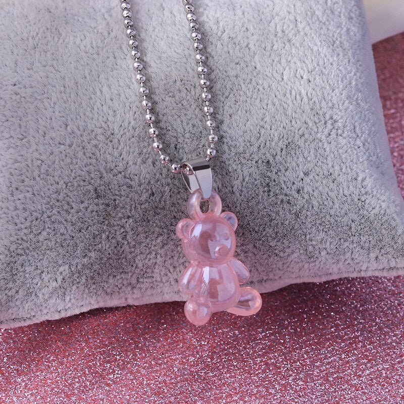 Gummy Bear Drop Chain Necklace