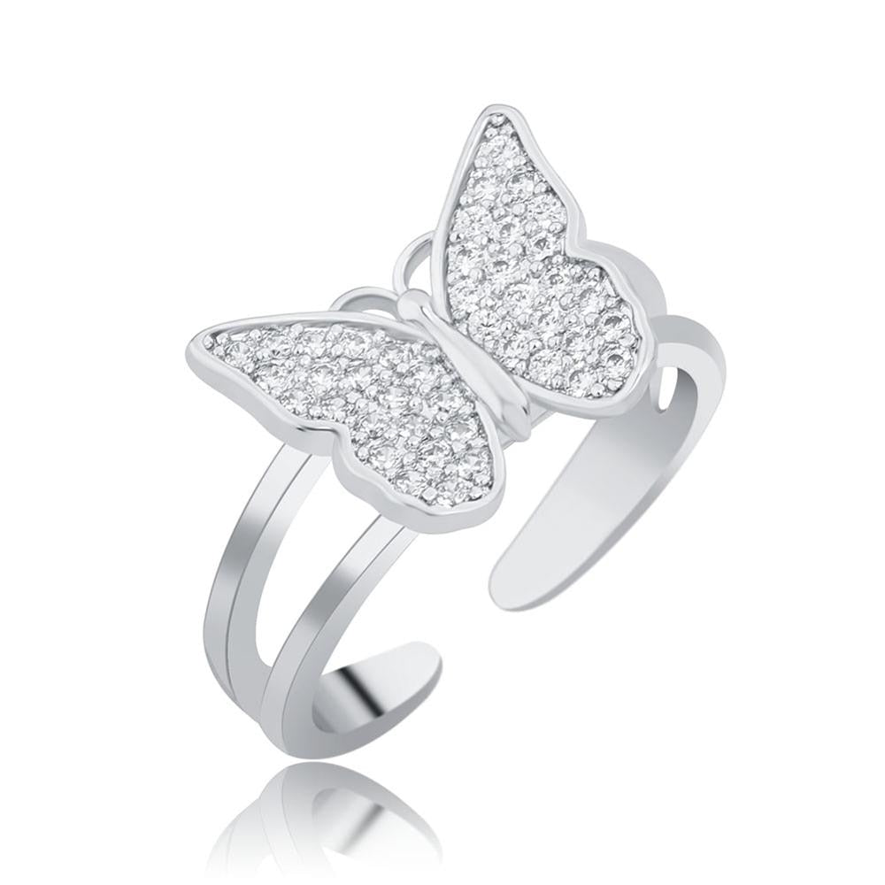 Crystal Butterfly Ring