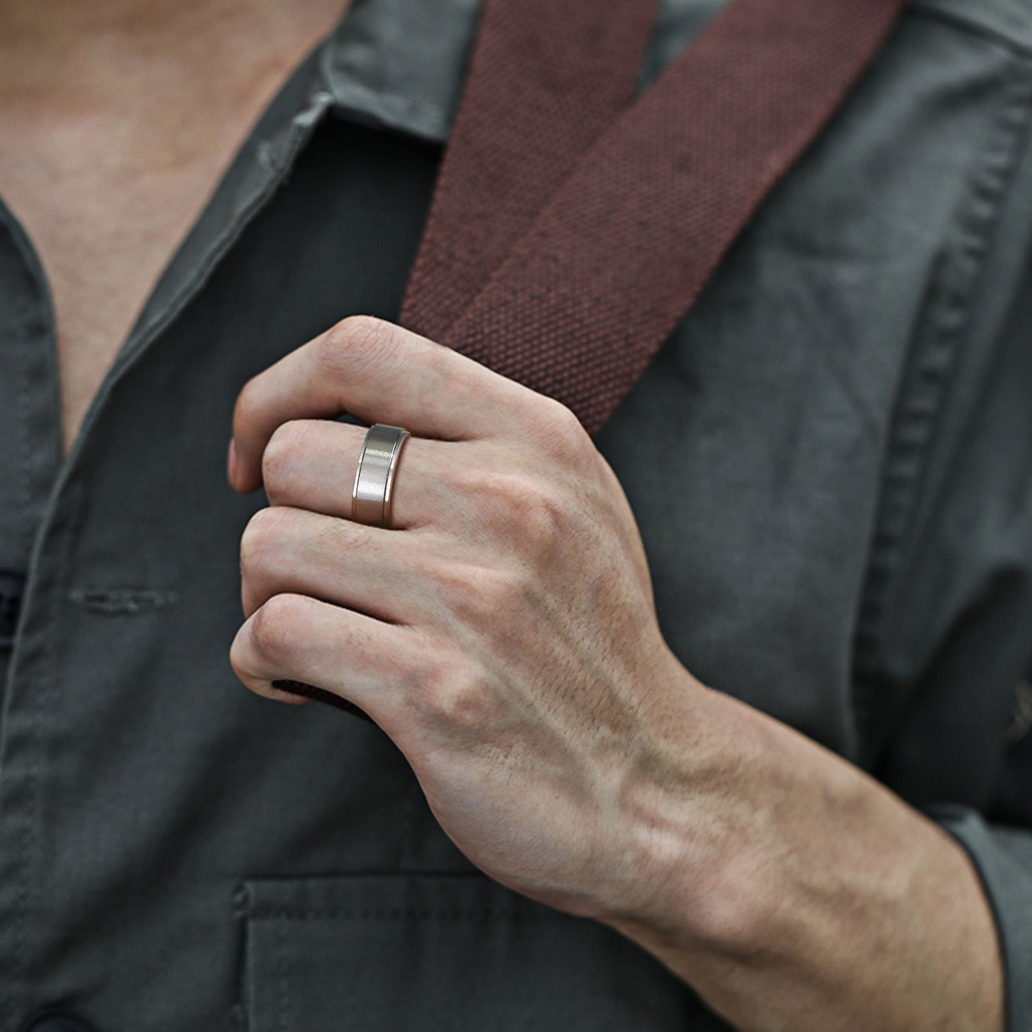 Matte Brushed Ring