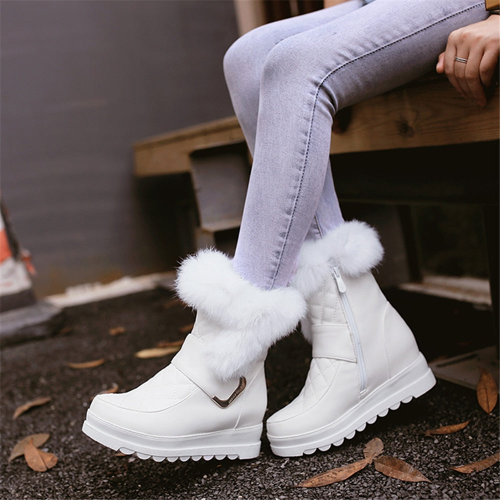 Chloe Fur Platform Booties