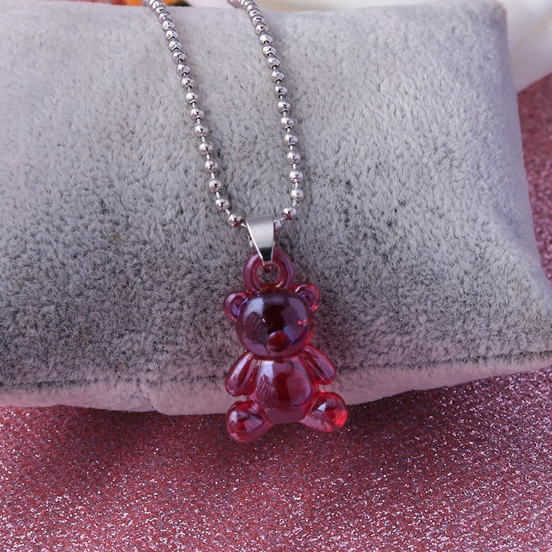 Gummy Bear Drop Chain Necklace