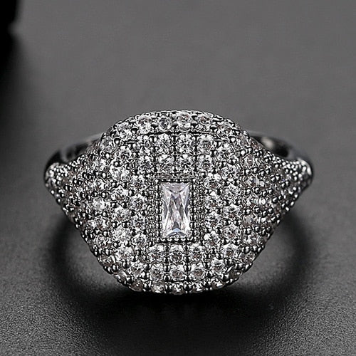 Chunky Rhinestone Crystal Ring