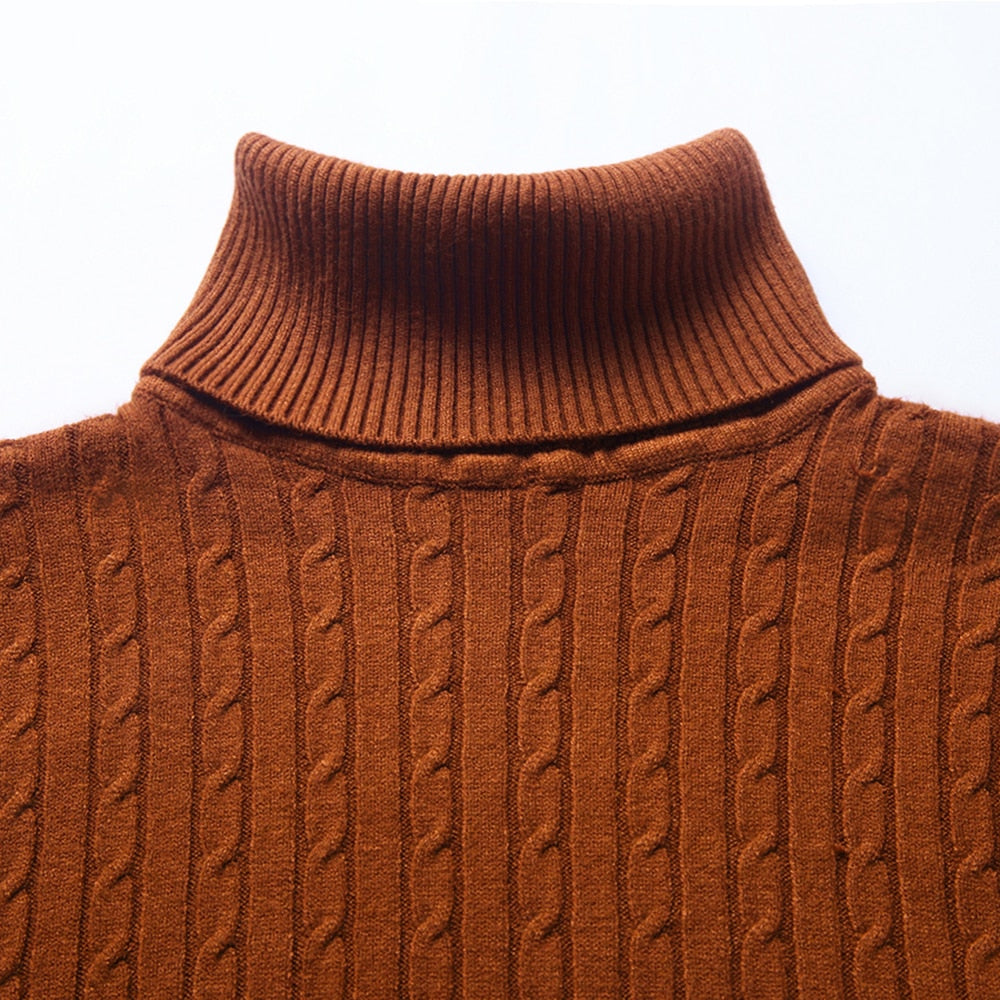 Knitted Turtleneck Pullover Sweater