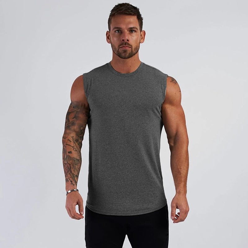 Casual Sleeveless Cotton T-Shirt