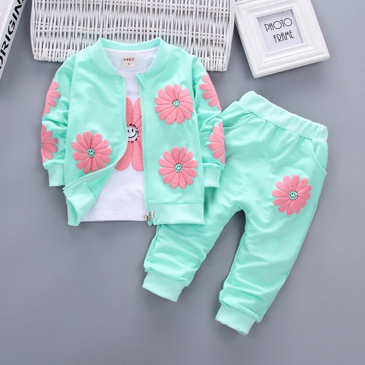 2pcs Printed Cotton Sweater Baby Tracksuit Set