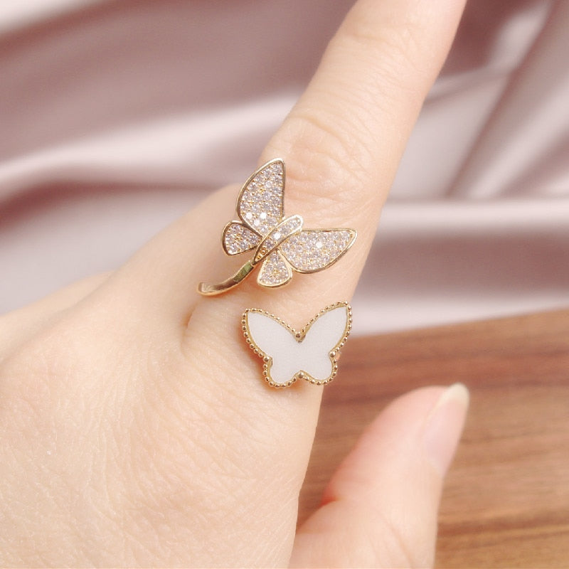 Butterfly Crystal Wrap Ring