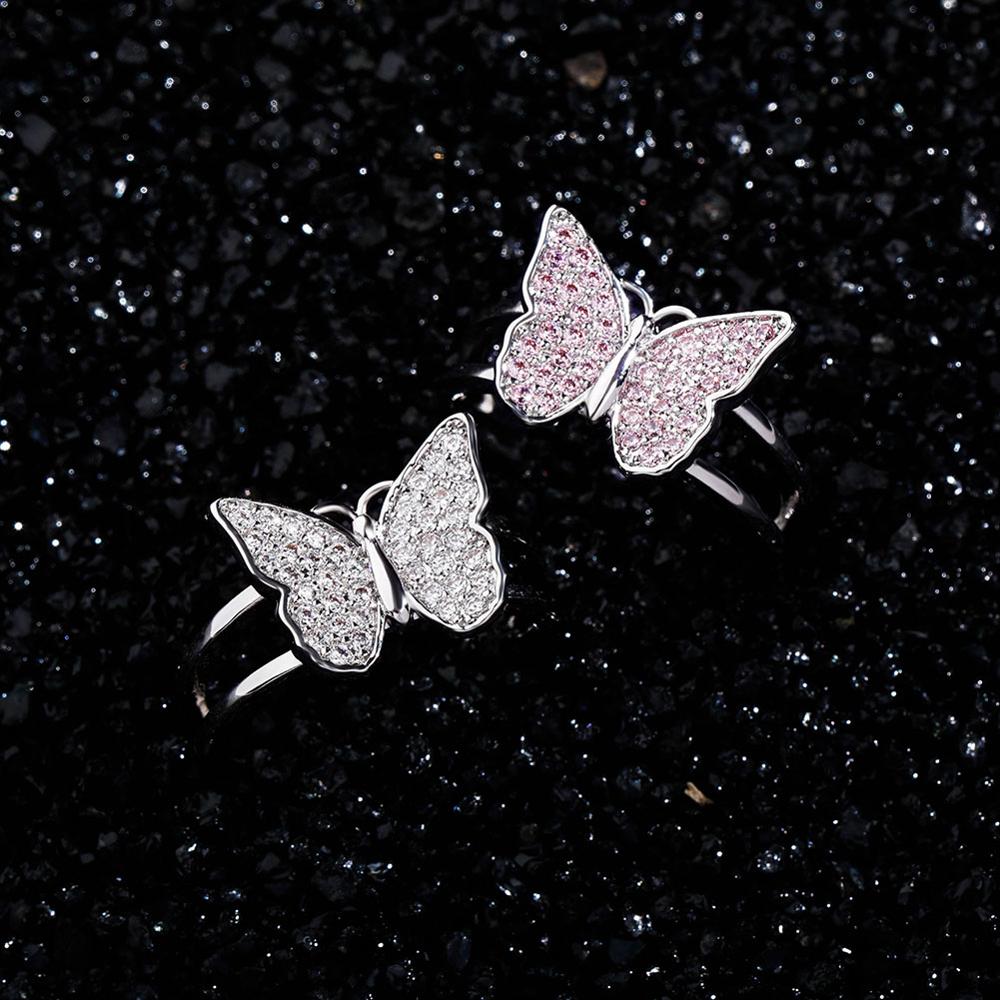 Crystal Butterfly Ring