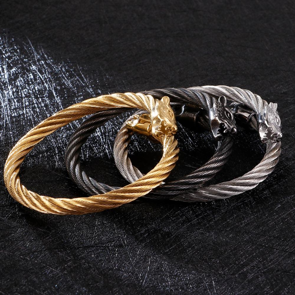 Wolf Wrap Rope Cuff Bracelet