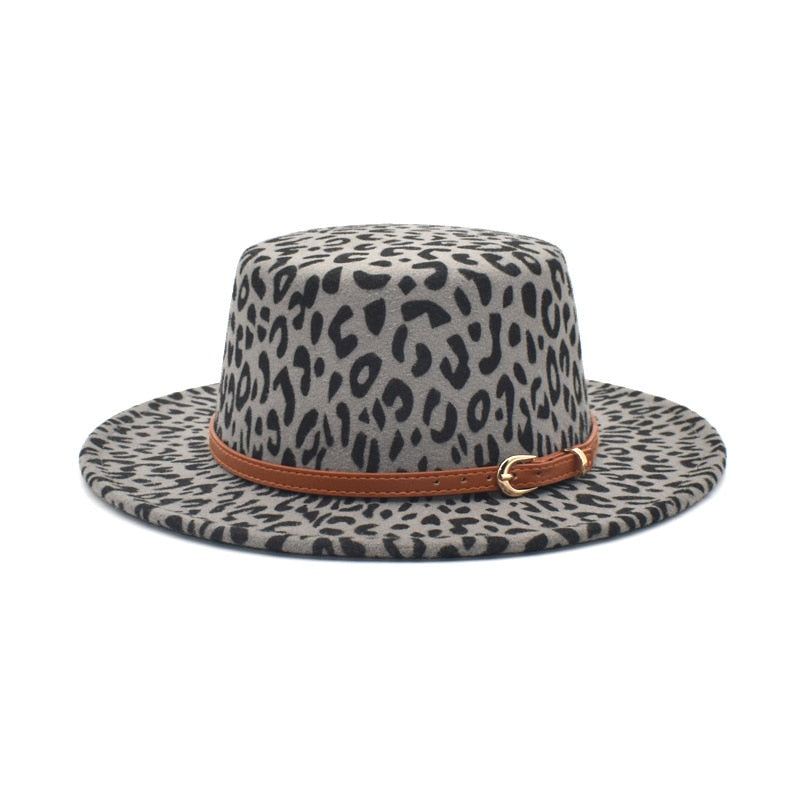 Leopard Felt Fedora