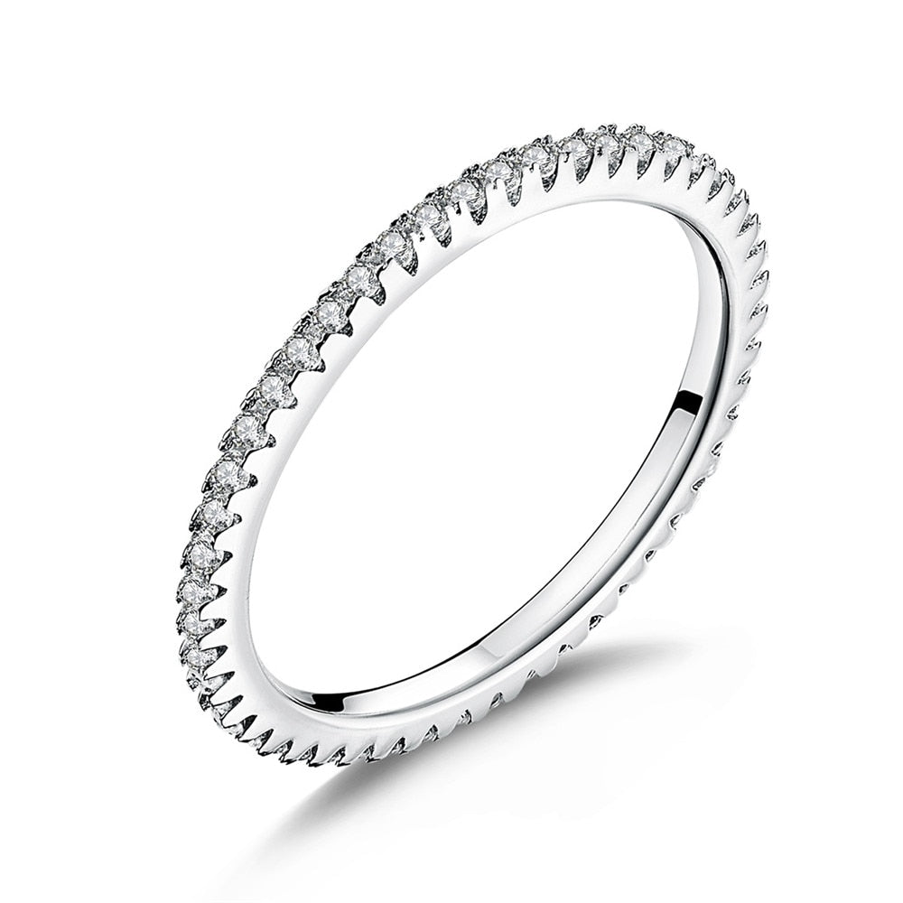 Stackable Silver Rhinestone Ring