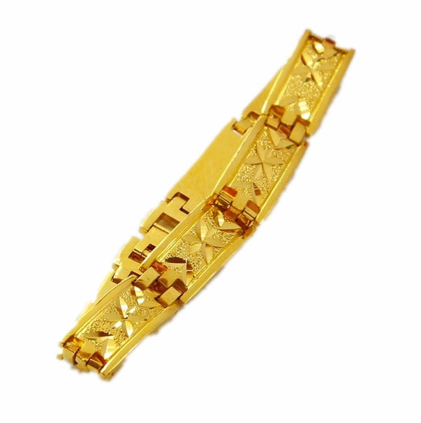 24k Gold Embellished Chain Bracelet