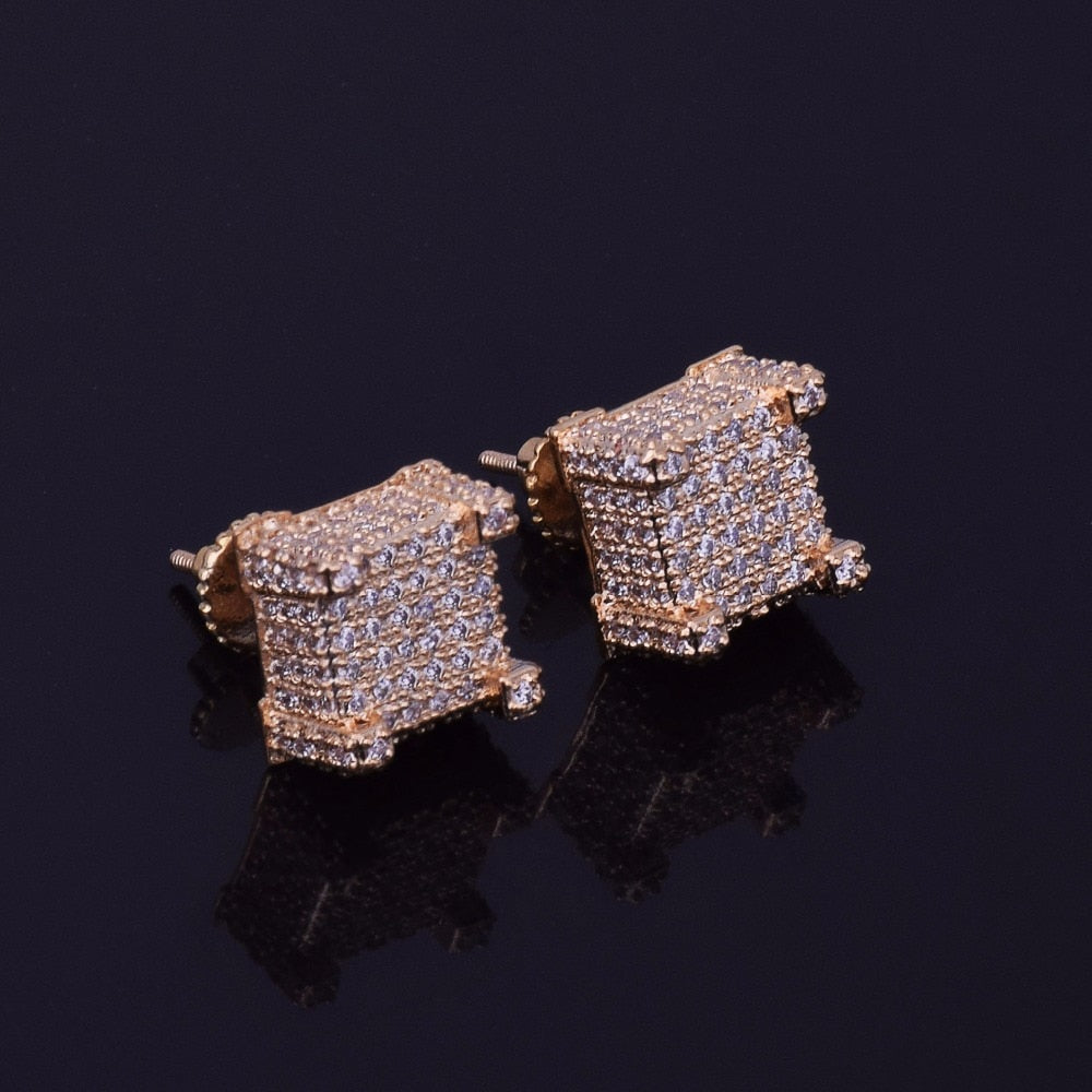 Rhinestone Square Stud Earrings