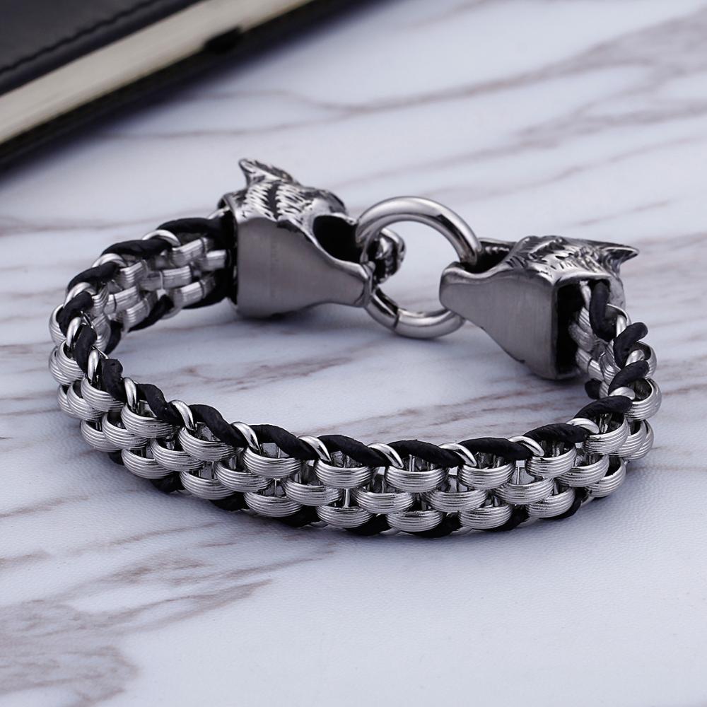 Vintage Wolf Link Chain Bracelet