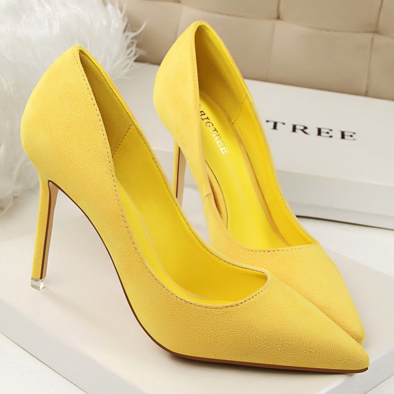 Classic Pointed Suede Stiletto Pumps