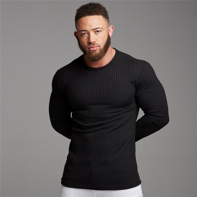 Knitted Long Sleeve Pullover Shirt