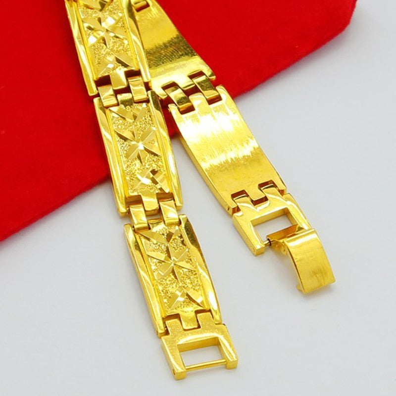 24k Gold Embellished Chain Bracelet