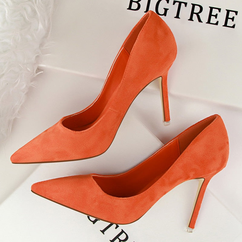 Classic Pointed Suede Stiletto Pumps