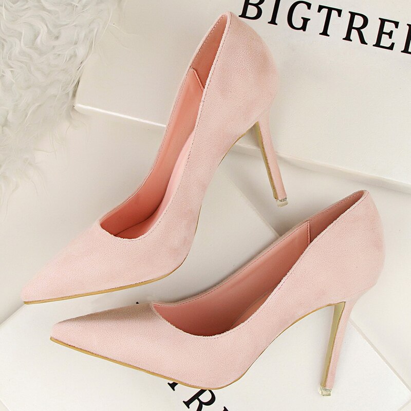 Classic Pointed Suede Stiletto Pumps