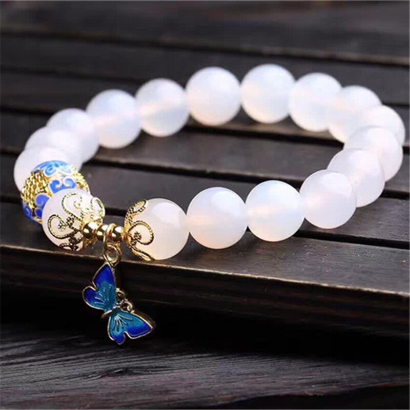 White Agates Natural Stone Bracelet