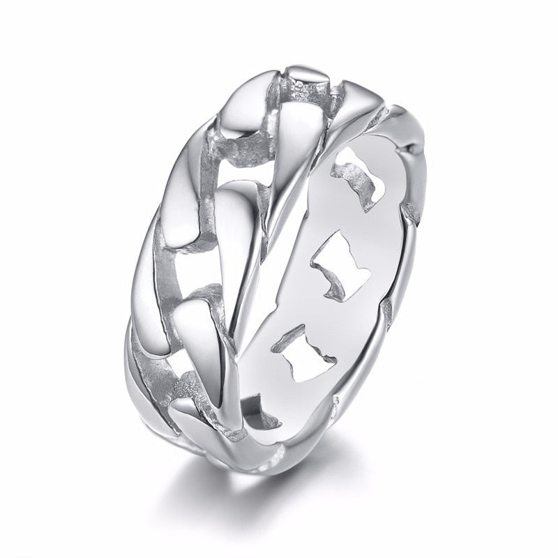 Polished Chain Link Ring